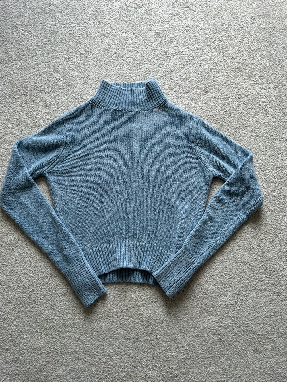 Aritzia Wilfred Chenille Cropped Turtleneck Sweater